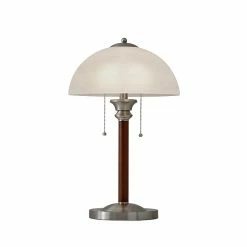 Adesso Home Adesso® Lexington Incandescant Table Lamp, Dark Walnut & Brushed Steel (4050-15)