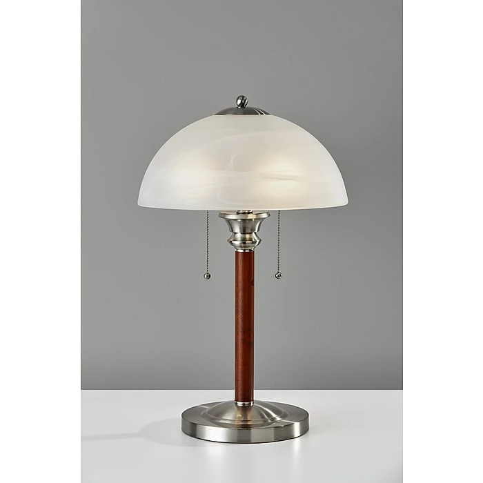 Adesso Home Adesso® Lexington Incandescant Table Lamp, Dark Walnut & Brushed Steel (4050-15) - Image 7