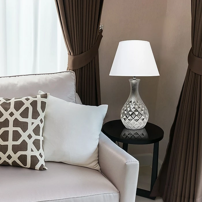 Elegant Designs Incandescent Table Lamp, Metallic Silver (LT2041-MSV) - Image 3