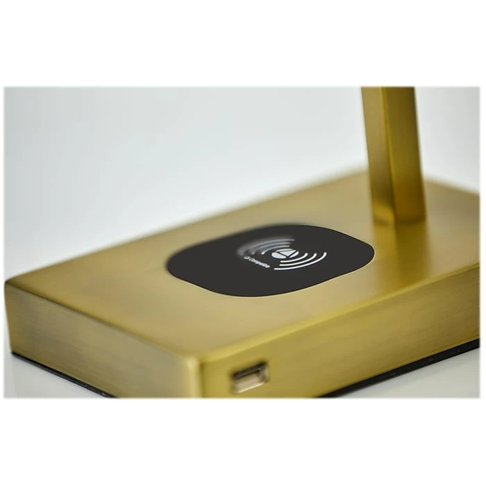 Adesso Austin AdessoCharge Incandescent/CFL Table Lamp, Antique Brass (4069-02) - Image 2