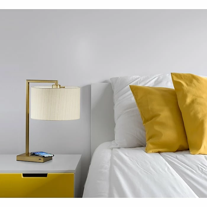 Adesso Austin AdessoCharge Incandescent/CFL Table Lamp, Antique Brass (4069-02) - Image 5