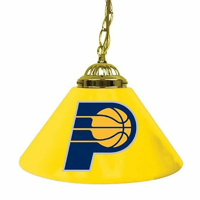Trademark Global® 14" Single Shade Bar Lamp, Yellow, Indiana Pacers NBA