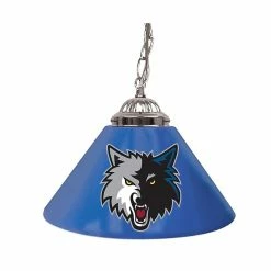 Trademark Global Trademark NBA 14" Single Shade Gameroom Lamp, Minnesota Timberwolves