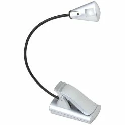 Carson Optical FlexNeck 6 In. Fully-Adjustable Booklight, Silver (FL-55)