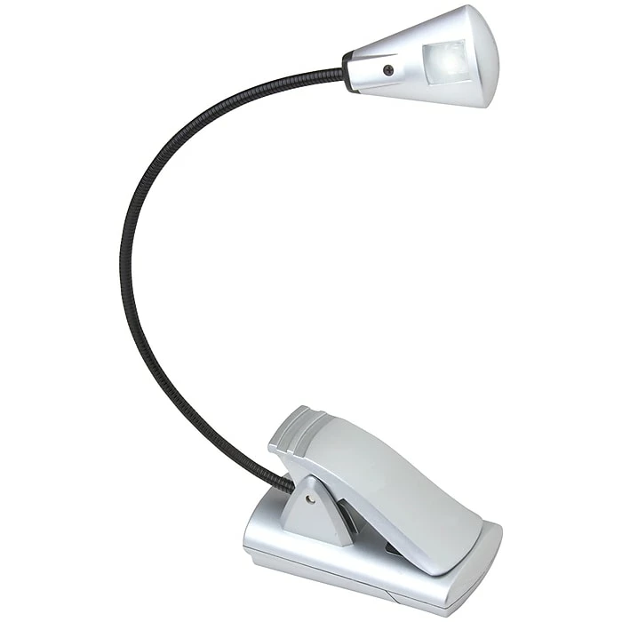 Carson Optical FlexNeck 6 In. Fully-Adjustable Booklight, Silver (FL-55)