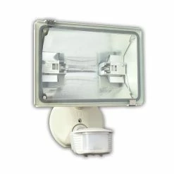 Designer's Edge 180-Degree Single Head Motion Activated Security Flood Light, Diecast Metal, 500-watt, White (L6009WH)