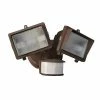 Designer's Edge 300-watt 270-Degree Diecast Metal Twin Head Motion Activated Security Flood Light With Bulb, Bronze (L6008BR)