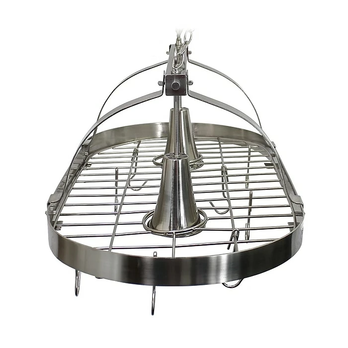 Elegant Designs Home Collection Pot Rack With Downlights, Brushed Nickel (PR1000-BSN) - Image 2