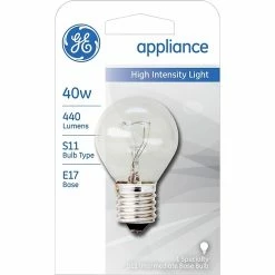 40 Watt GE S-11 High-Intensity Incandescent Bulb, Clear